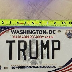 TRUMP 2025 Washington DC 60th
PRESIDENTIAL Inaugural
License Plate